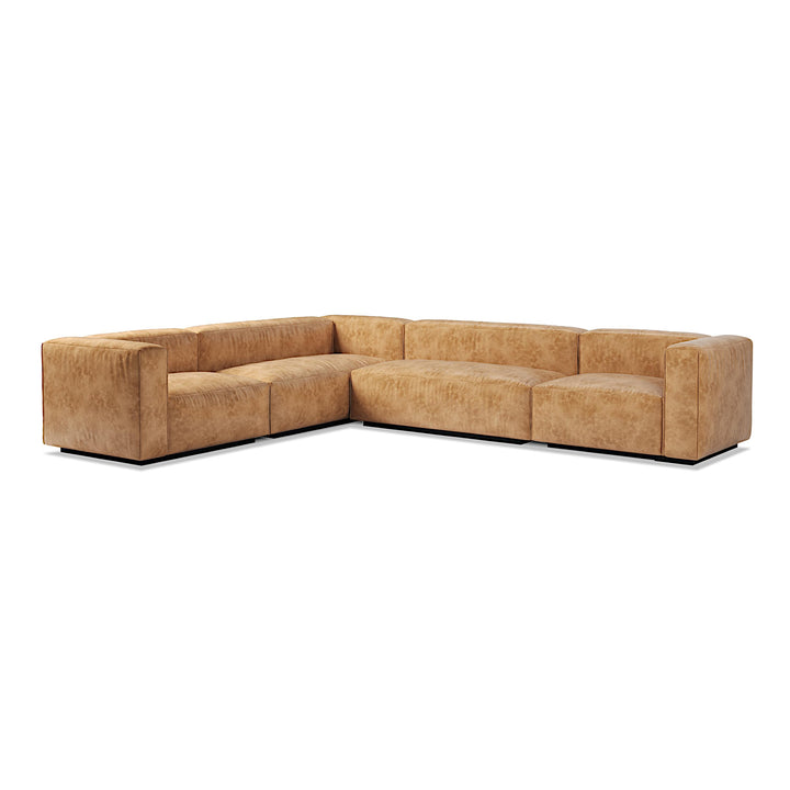 Cleon Large Leather Sectional Sofa