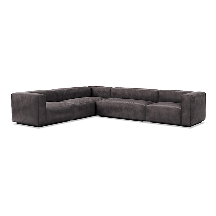 Cleon Large Leather Sectional Sofa