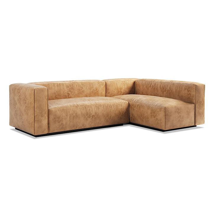 Cleon Small Leather Sectional Sofa