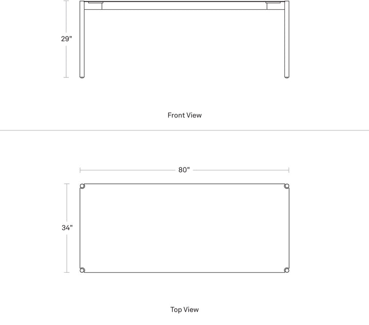 Comeuppance 80" Dining Table