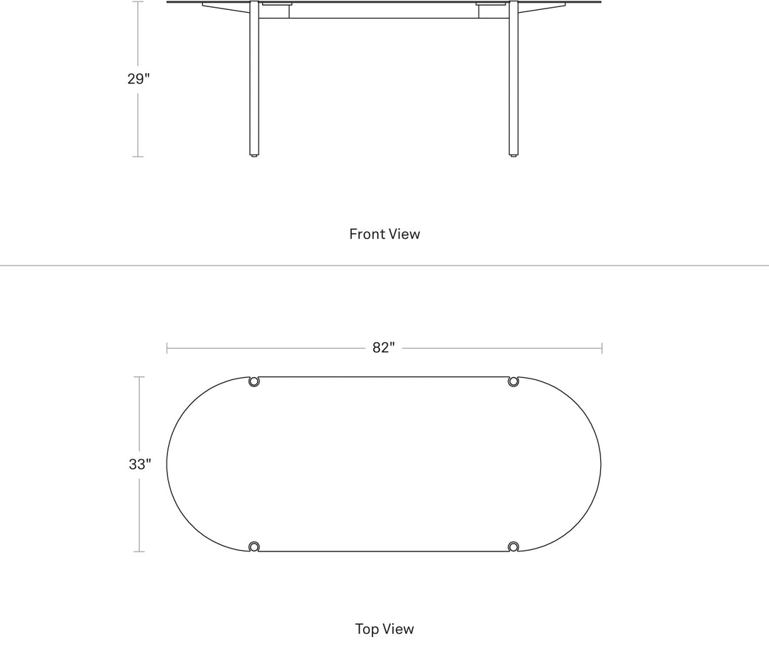 Comeuppance Capsule 82" Dining Table