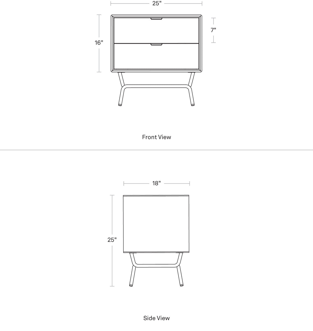 Dang 2 Drawer Nightstand