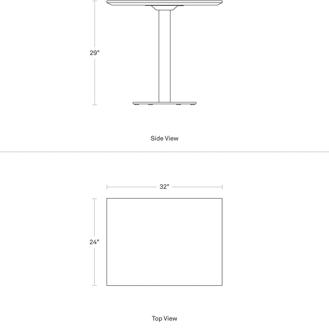 Easy 32" Rectangle Café Table
