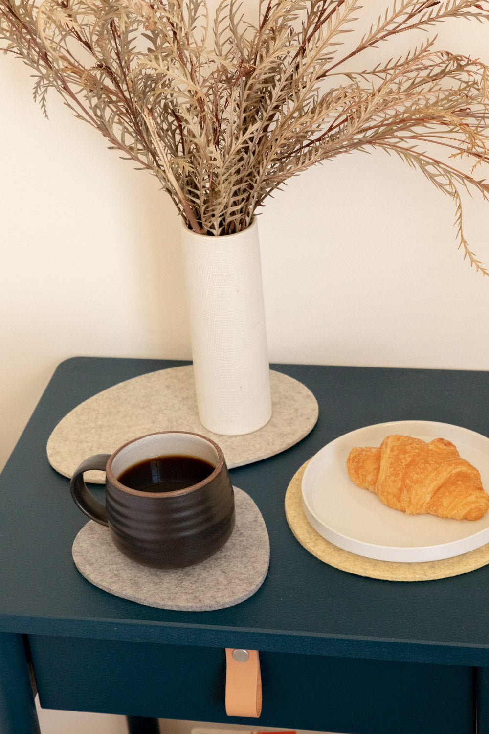 Small Stone Felt Trivet