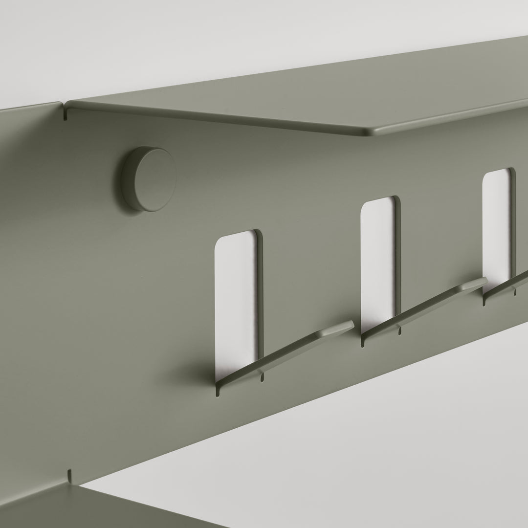 Hall Pass Wall Shelf with Hooks