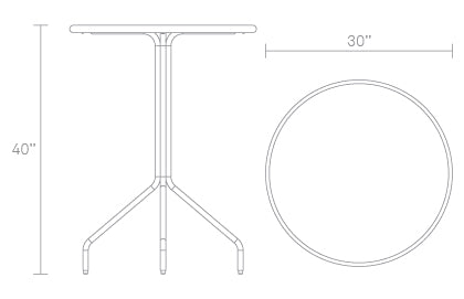Hot Mesh 30" Bar Table