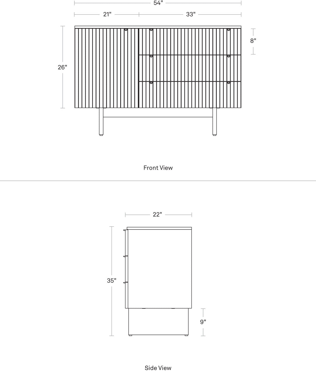 Murmur 1 Door / 3 Drawer Credenza