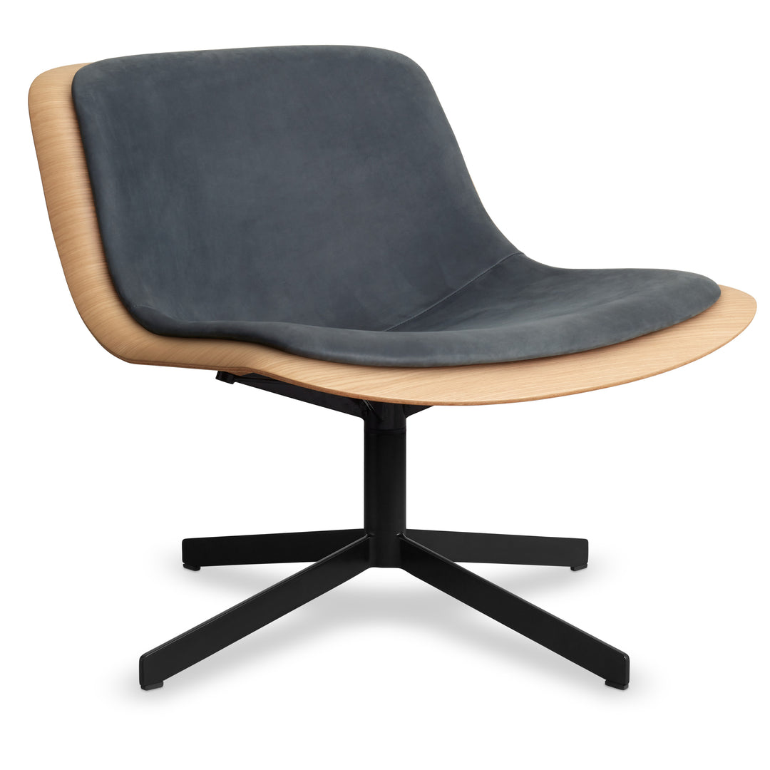 Nonesuch Swivel Leather Lounge Chair