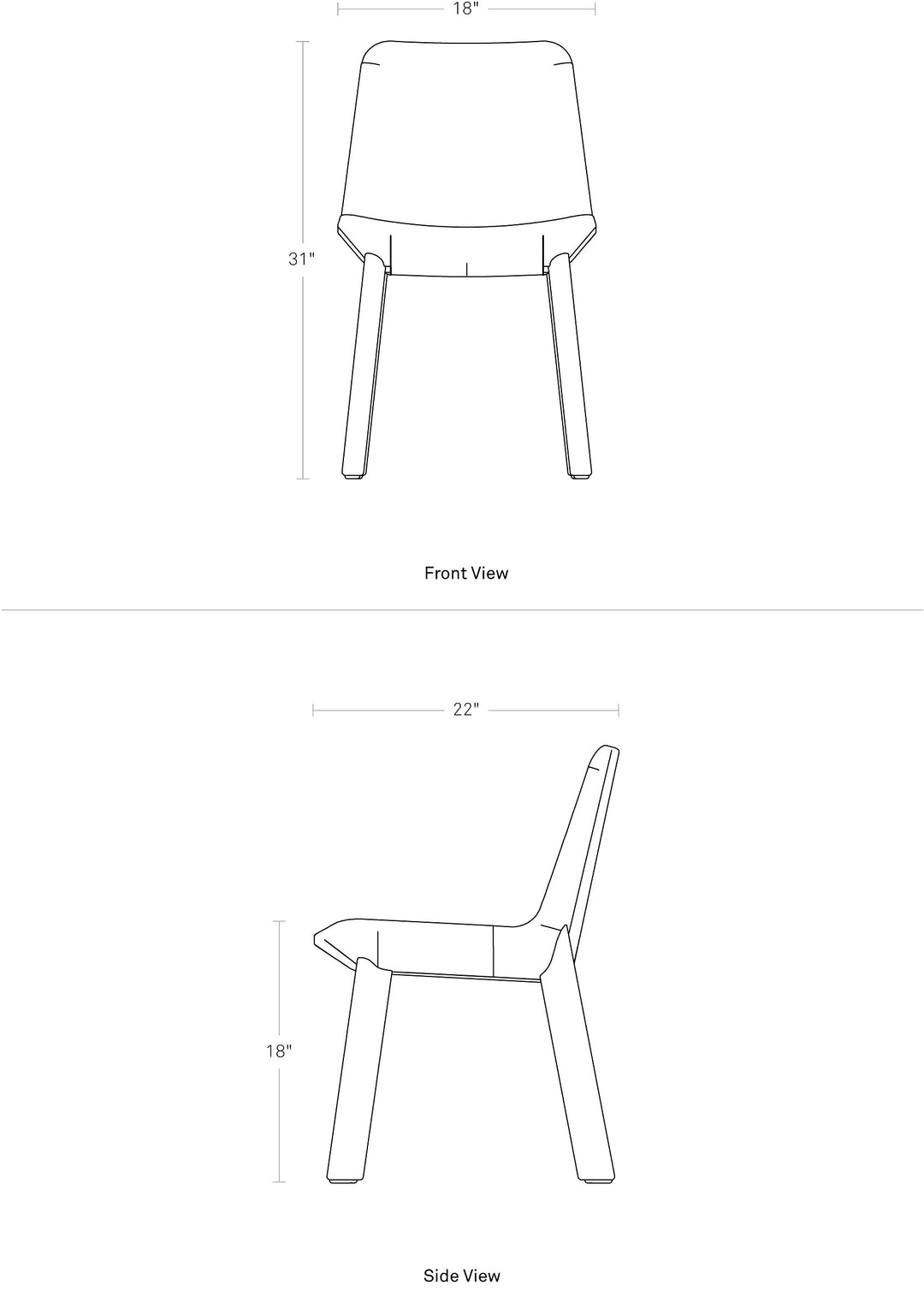 Neat Leather Dining Chair