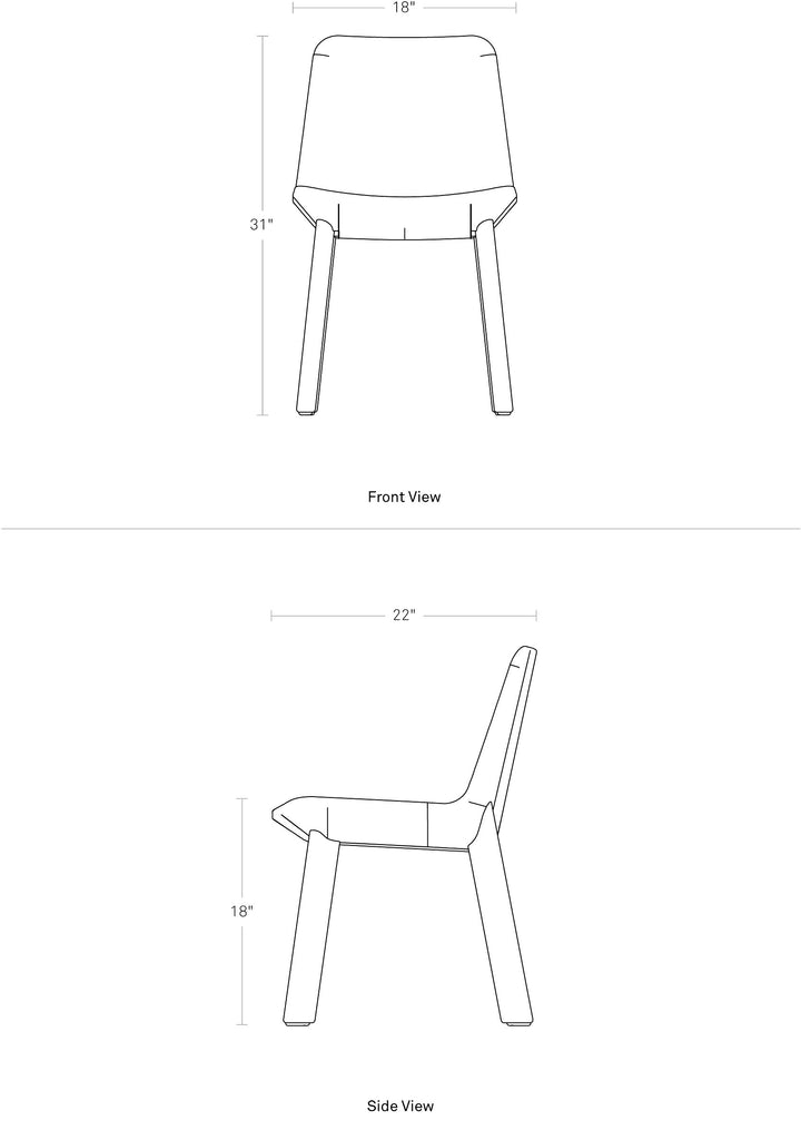 Neat Leather Dining Chair