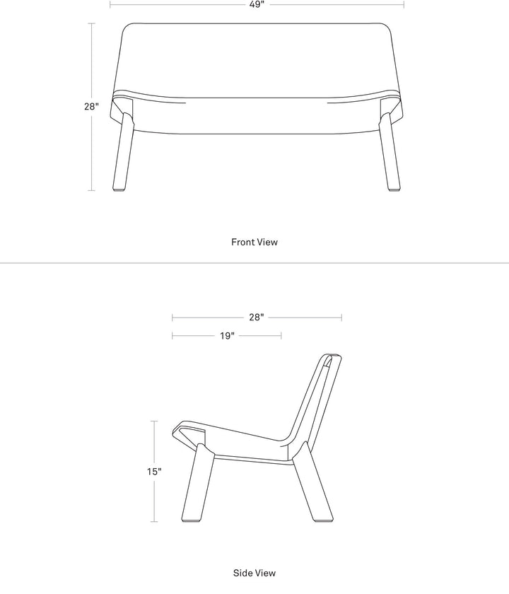 Neat Leather Settee
