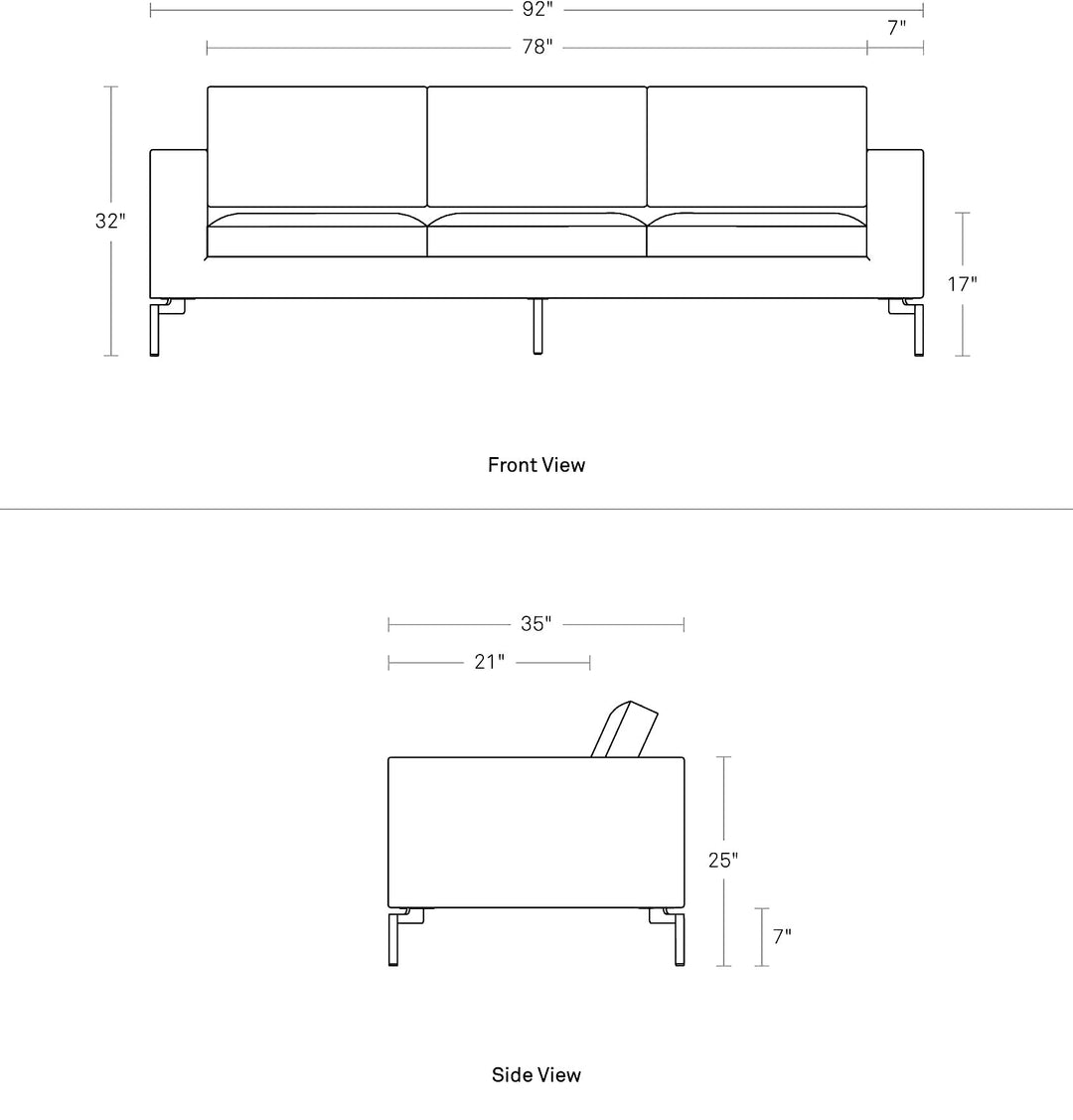 New Standard 92" Sofa