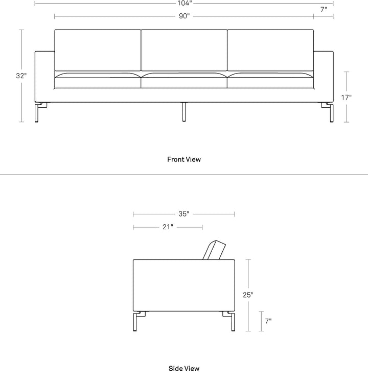 New Standard 104" Sofa