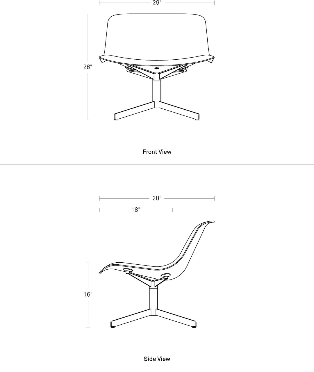 Nonesuch Swivel Leather Lounge Chair
