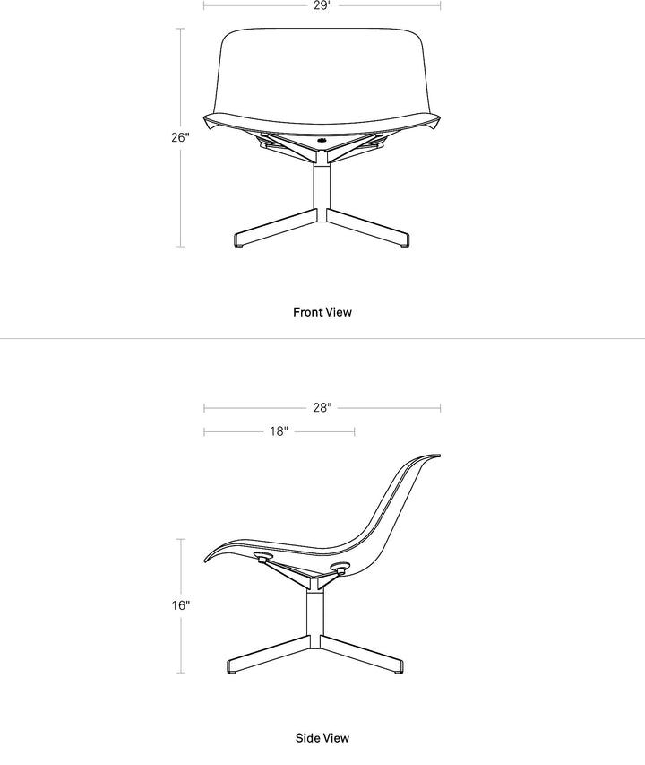 Nonesuch Swivel Leather Lounge Chair