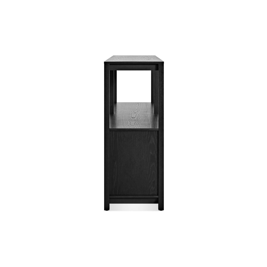 Open Plan Large Low Bookcase with Storage