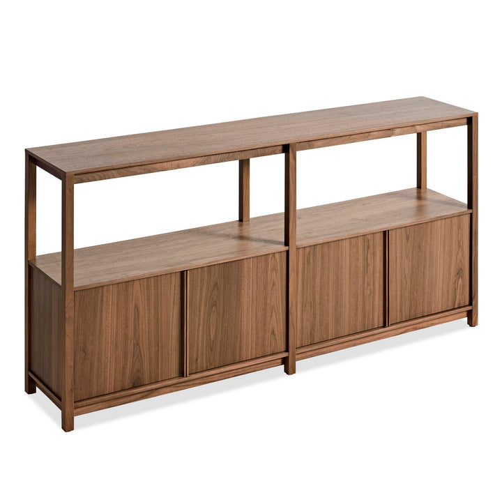 Open Plan Large Low Bookcase with Storage