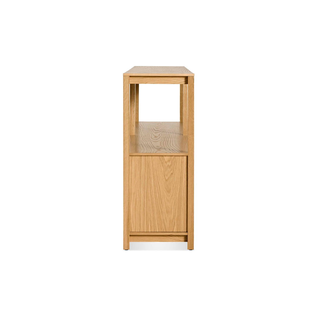 Open Plan Large Low Bookcase with Storage