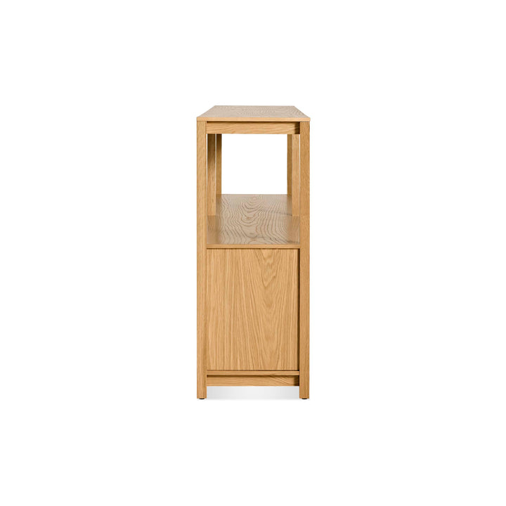 Open Plan Large Low Bookcase with Storage