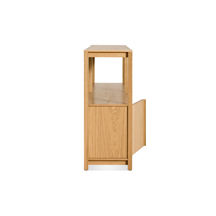 Open Plan Large Low Bookcase with Storage