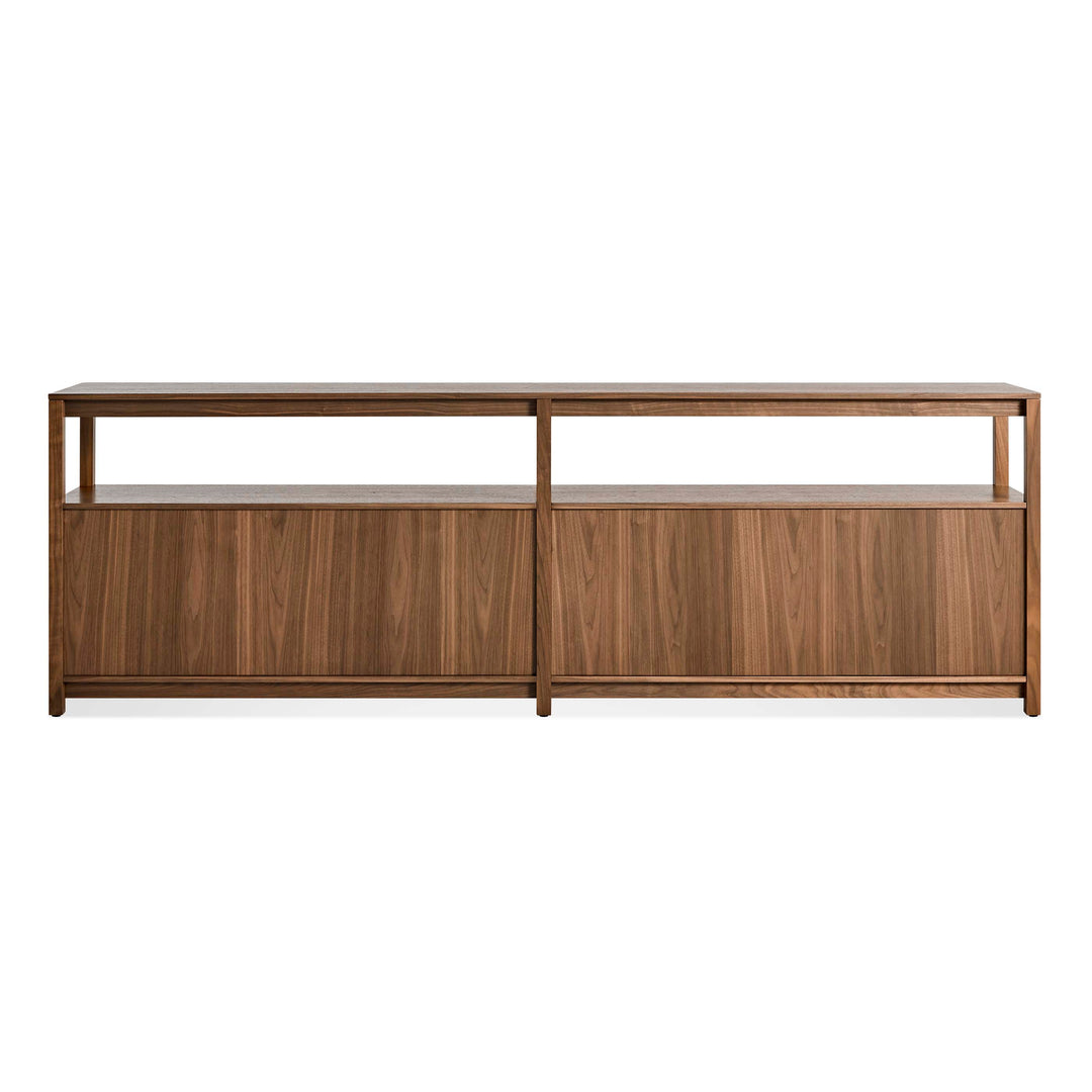 Open Plan Long and Low Bookcase with Storage