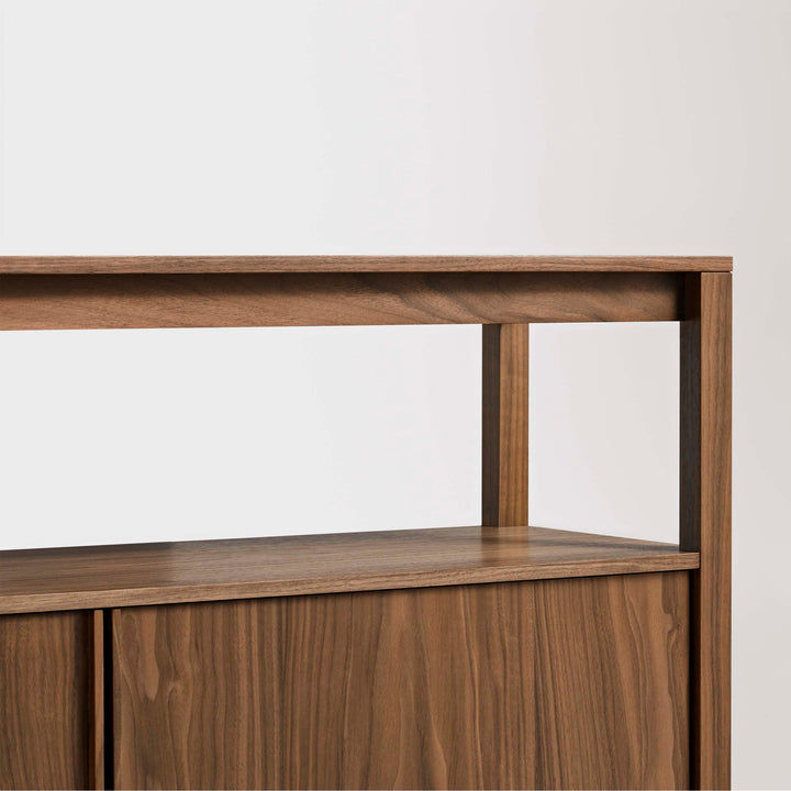 Open Plan Long and Low Bookcase with Storage