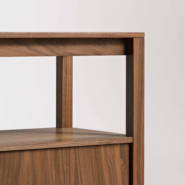 Open Plan Long and Low Bookcase with Storage