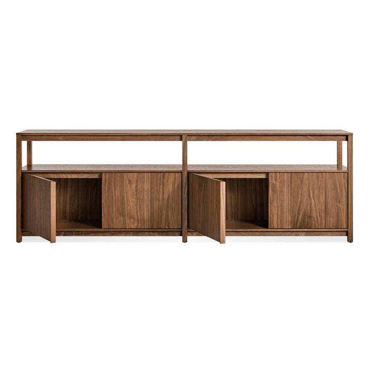 Open Plan Long and Low Bookcase with Storage