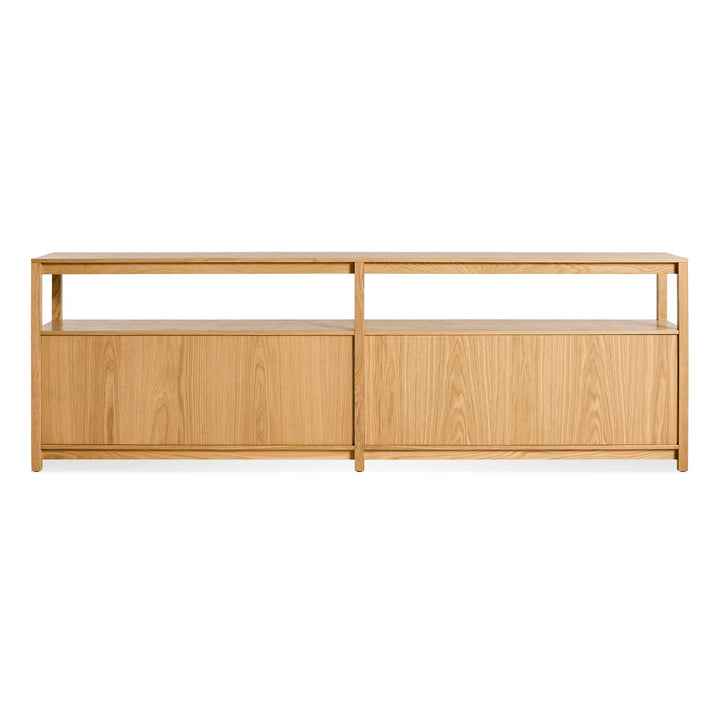 Open Plan Long and Low Bookcase with Storage