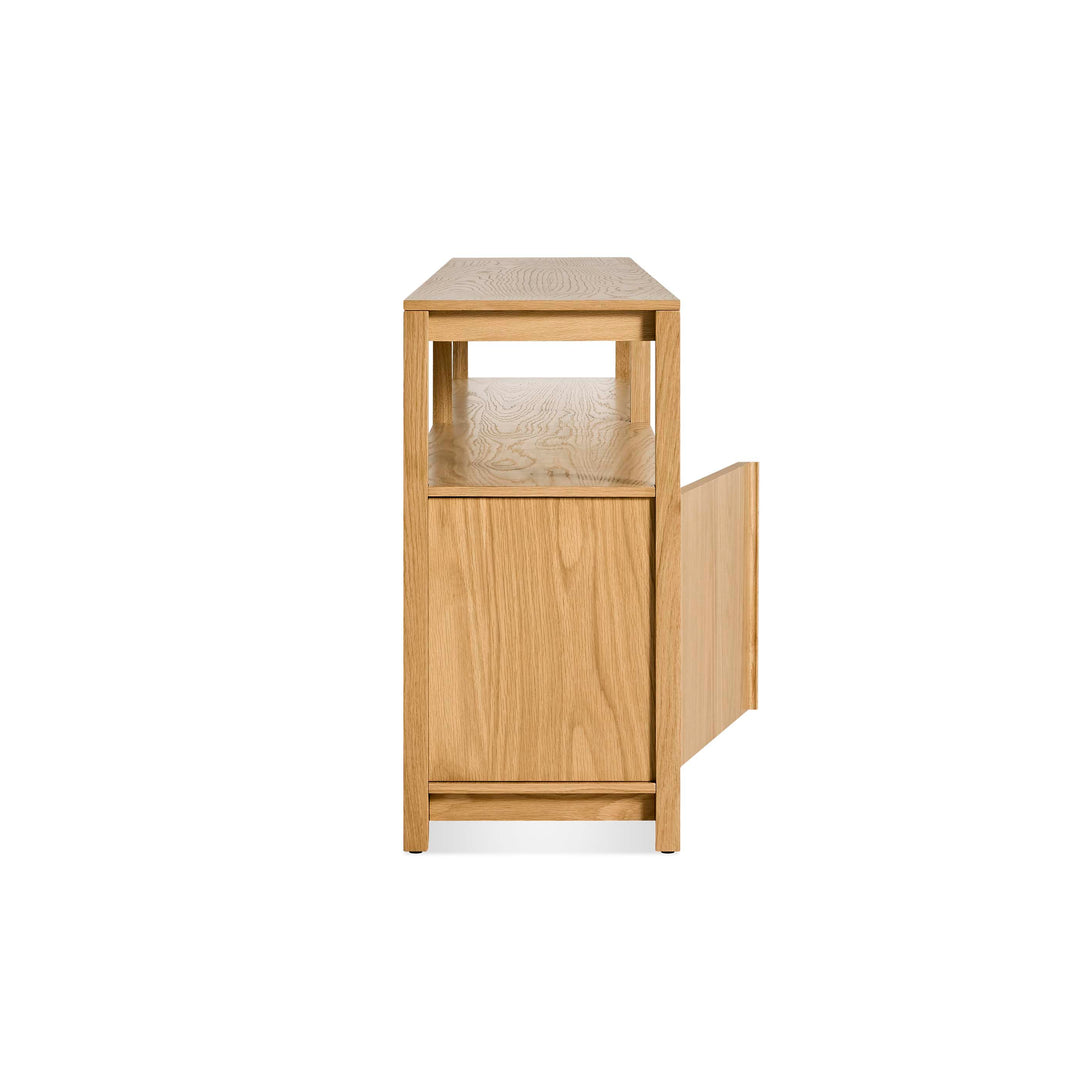 Open Plan Long and Low Bookcase with Storage