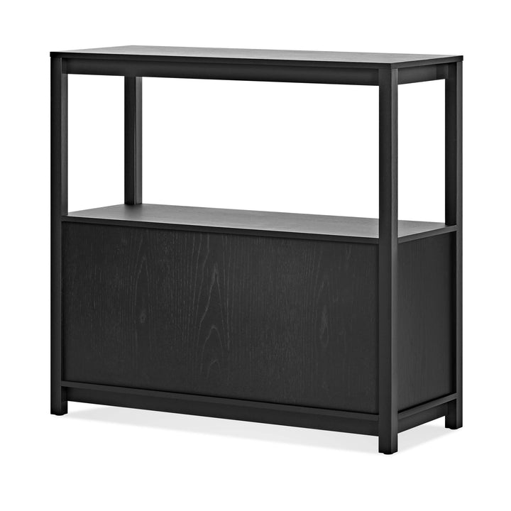 Open Plan Small Low Bookcase with Storage