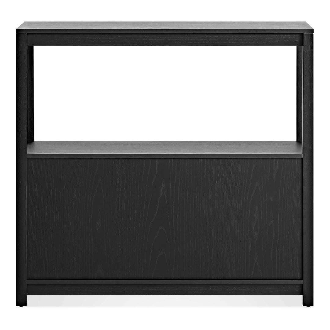 Open Plan Small Low Bookcase with Storage