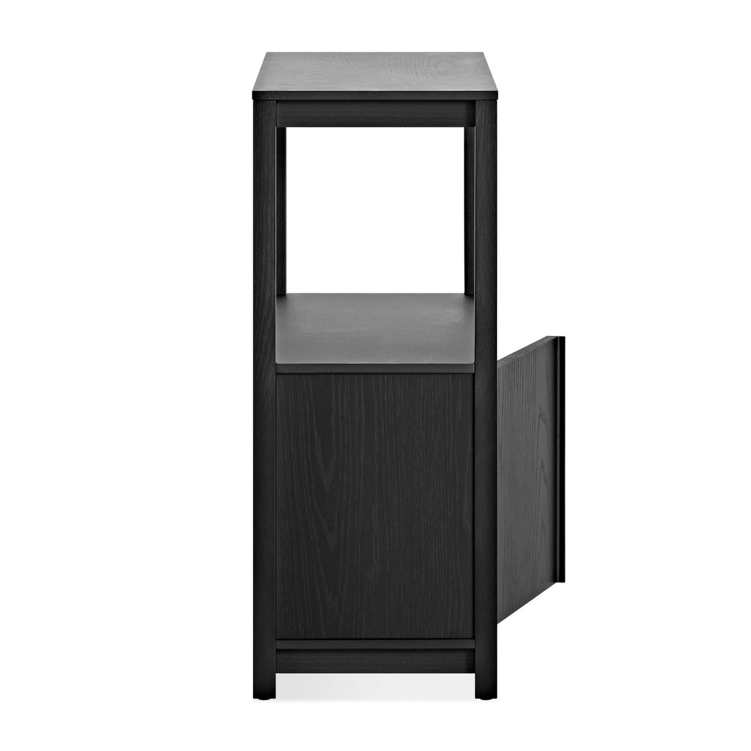 Open Plan Small Low Bookcase with Storage