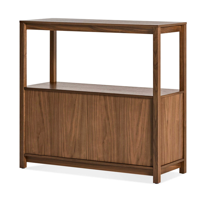 Open Plan Small Low Bookcase with Storage