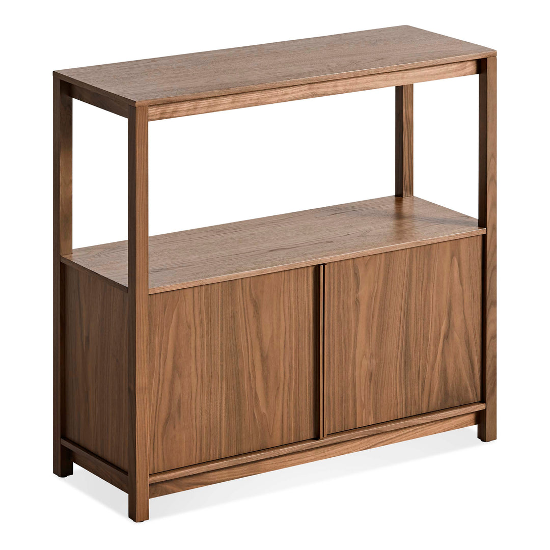 Open Plan Small Low Bookcase with Storage