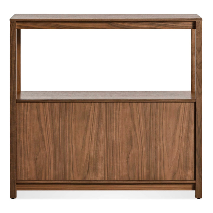 Open Plan Small Low Bookcase with Storage