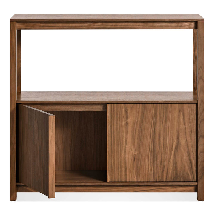 Open Plan Small Low Bookcase with Storage