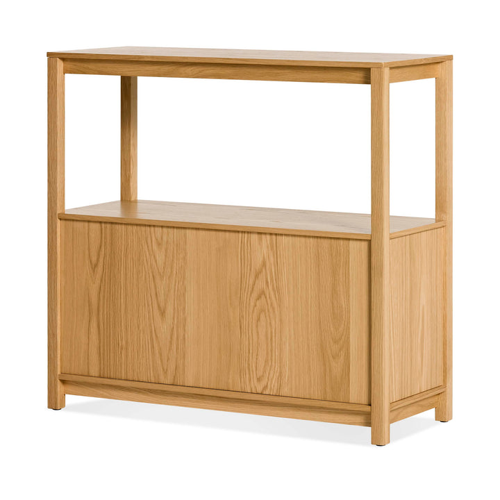 Open Plan Small Low Bookcase with Storage