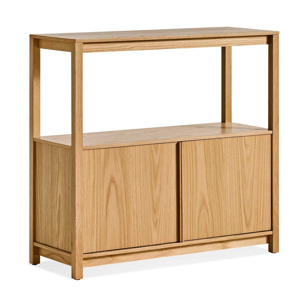 Open Plan Small Low Bookcase with Storage