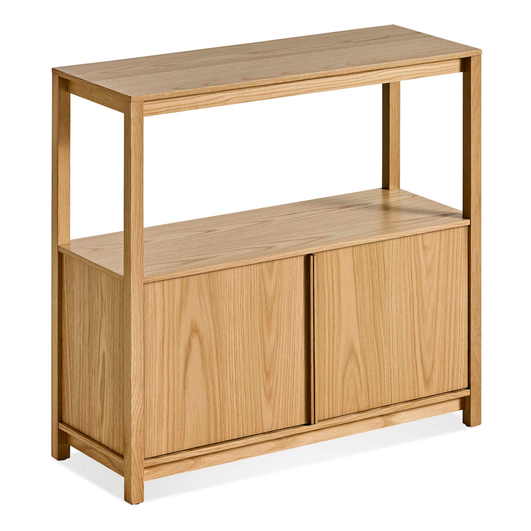Open Plan Small Low Bookcase with Storage