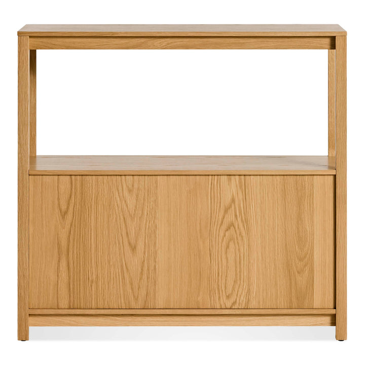 Open Plan Small Low Bookcase with Storage