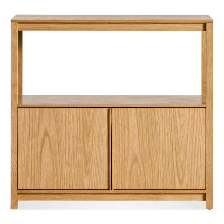Open Plan Small Low Bookcase with Storage