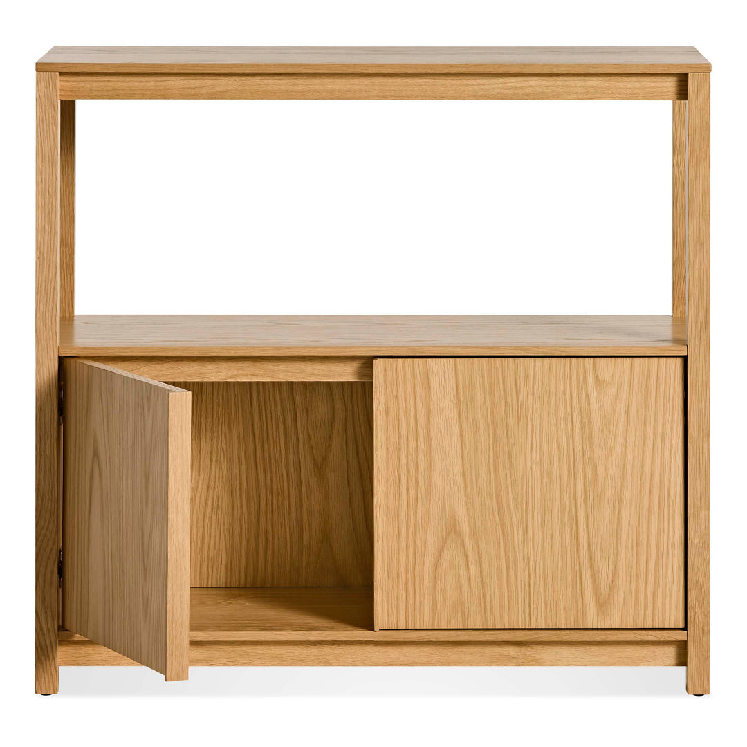 Open Plan Small Low Bookcase with Storage
