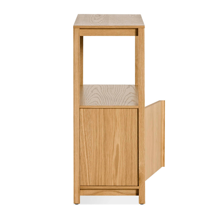 Open Plan Small Low Bookcase with Storage