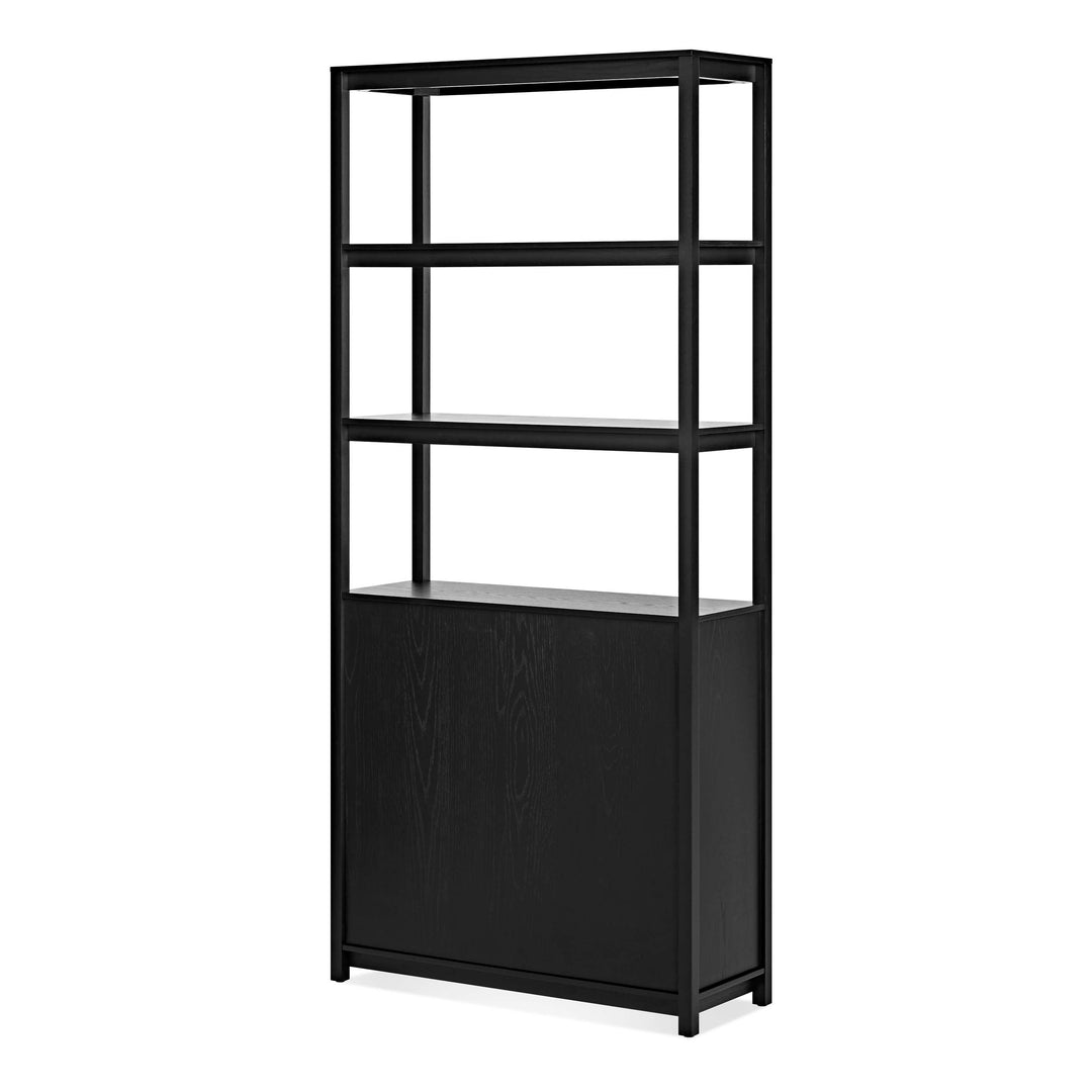 Open Plan Tall Bookcase with Storage