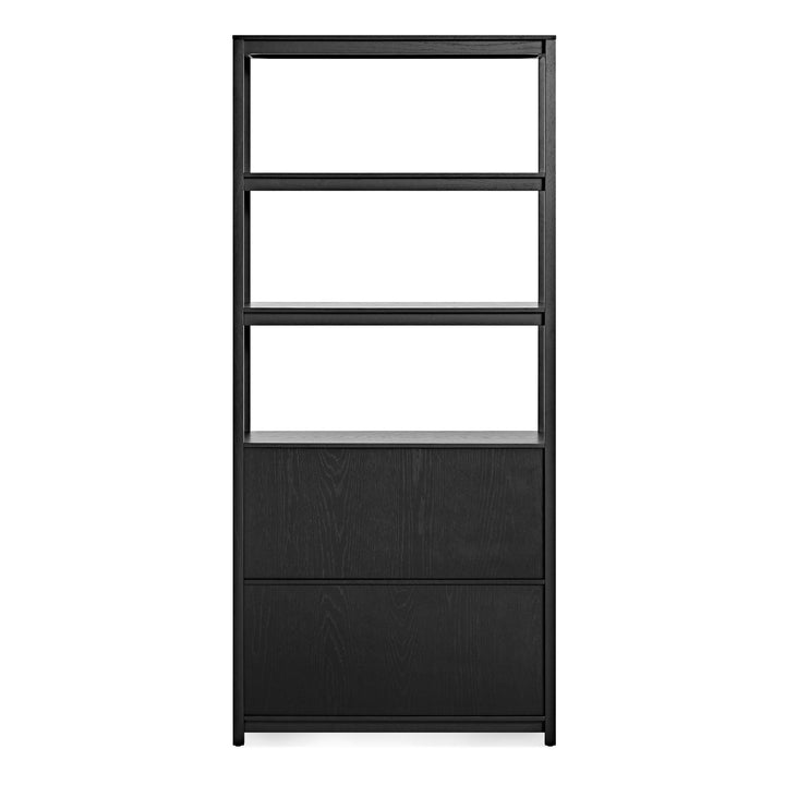 Open Plan Tall Bookcase with Storage