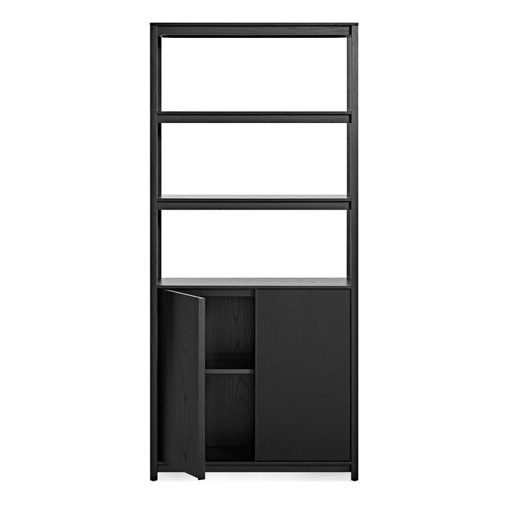 Open Plan Tall Bookcase with Storage