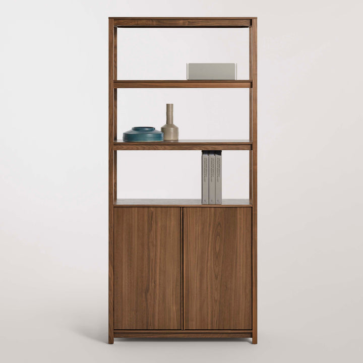 Open Plan Tall Bookcase with Storage