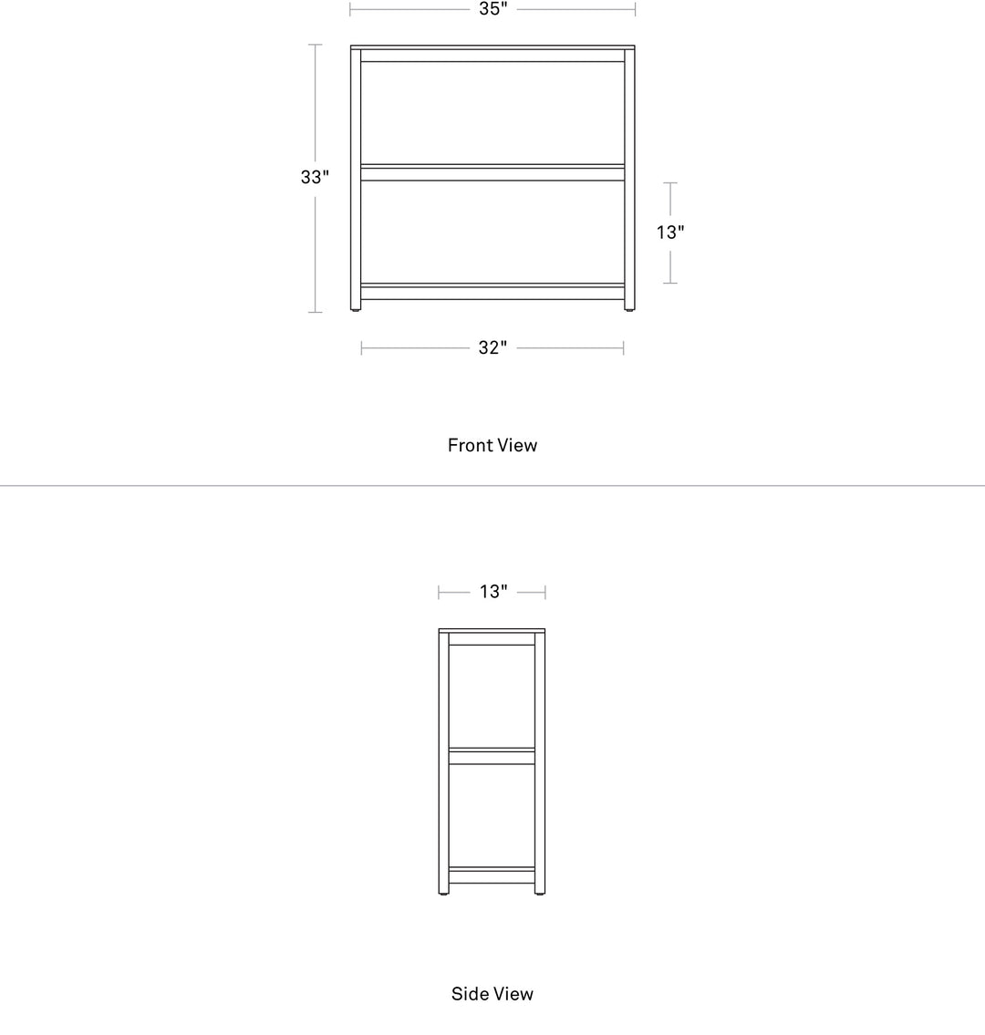 Open Plan Small Low Bookcase