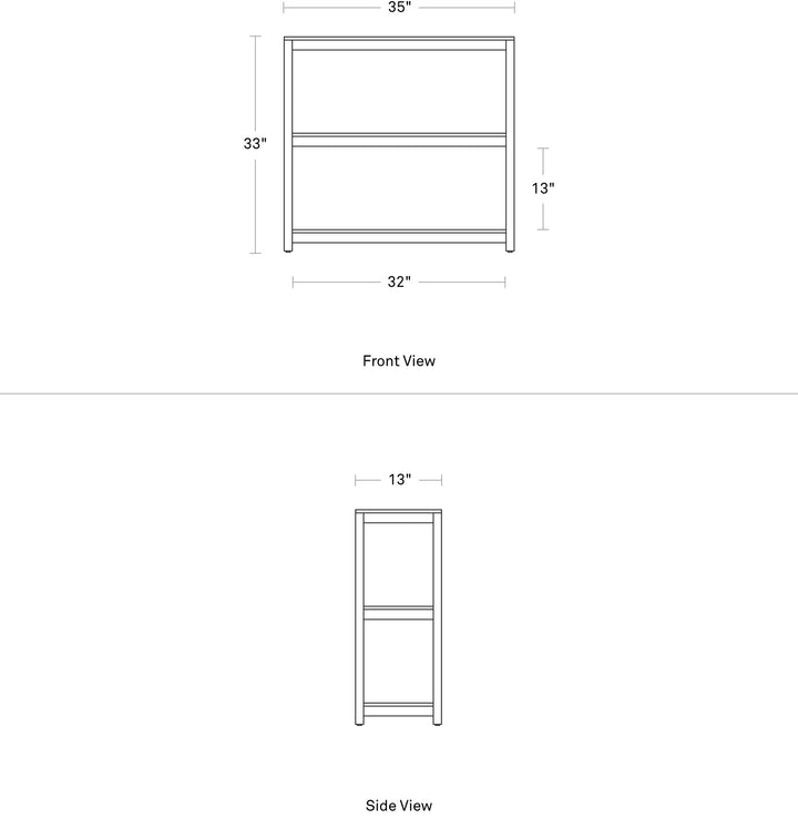 Open Plan Small Low Bookcase